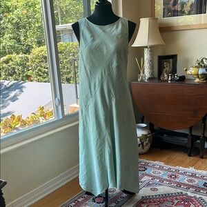 Lafayette 148 New York Elegant Mint Green Sleeveless Linen Lined Dress, M